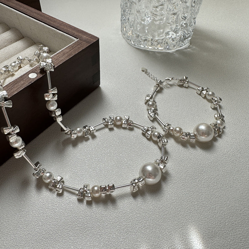 S925 Sterling Silver Irregular Pearl Bracelet