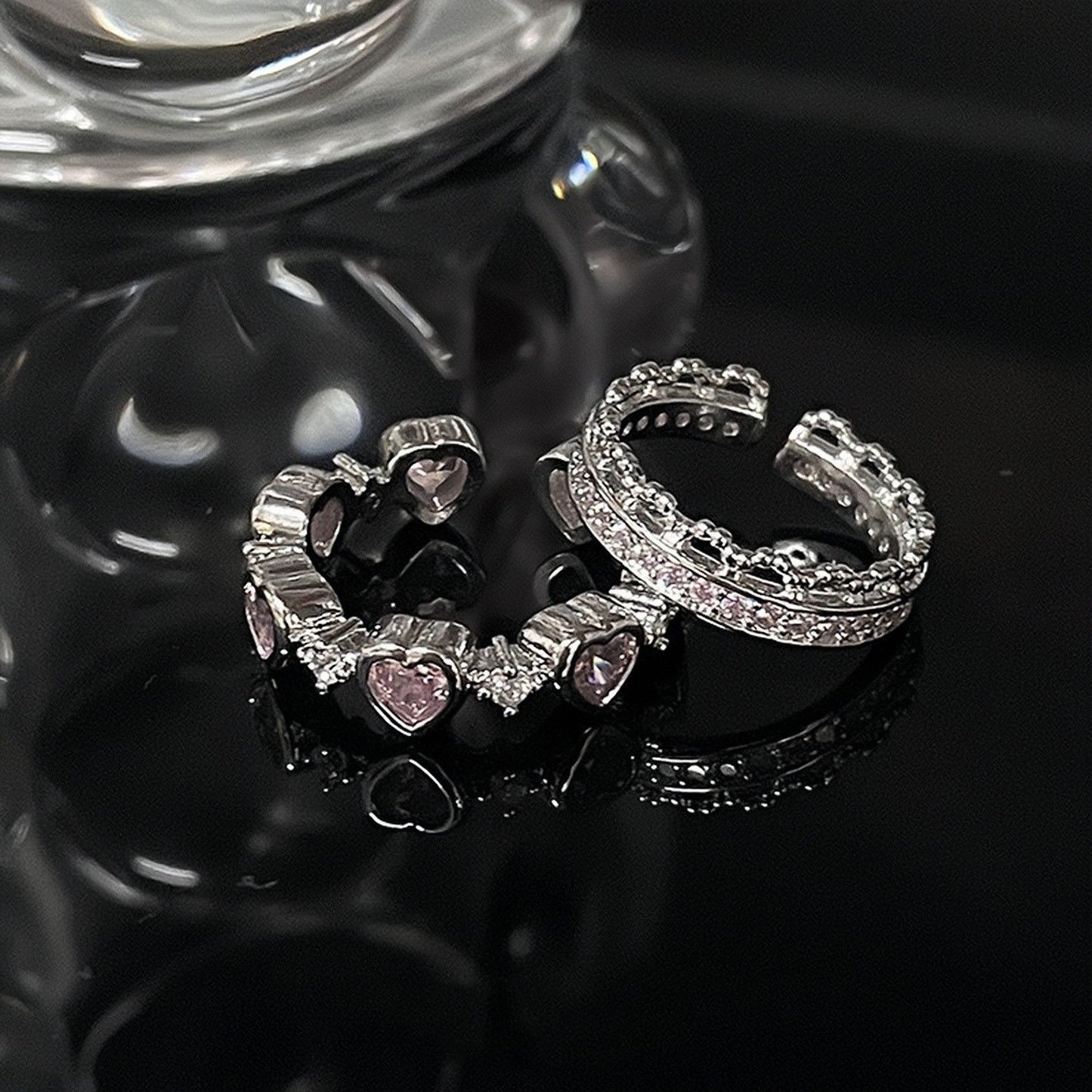 Love Ring Female Retro Cold Wind