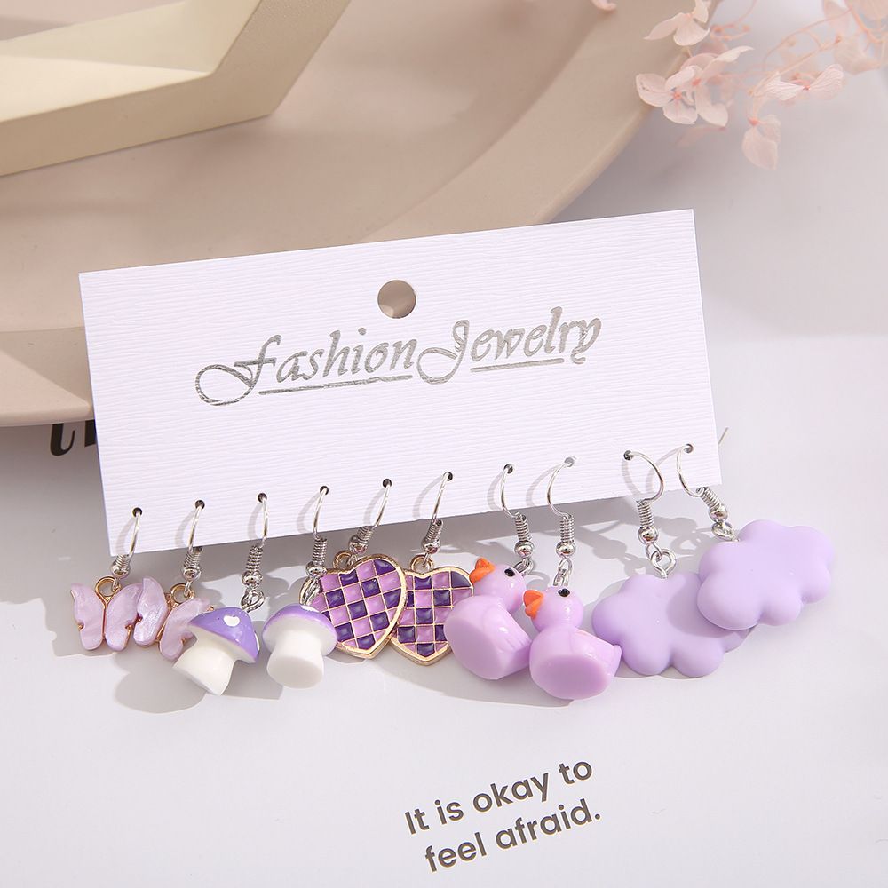 Butterfly Cloud Duck Earring Set