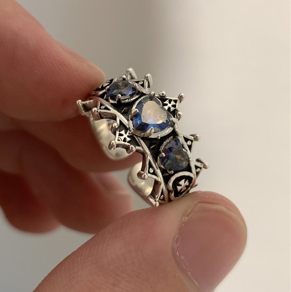 Cross Love Zircon Ring Female