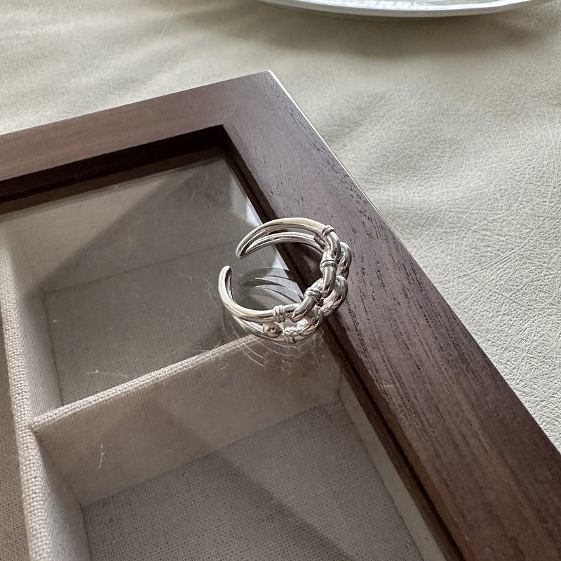 S925 Sterling Silver Korean Fashion Tie Ring