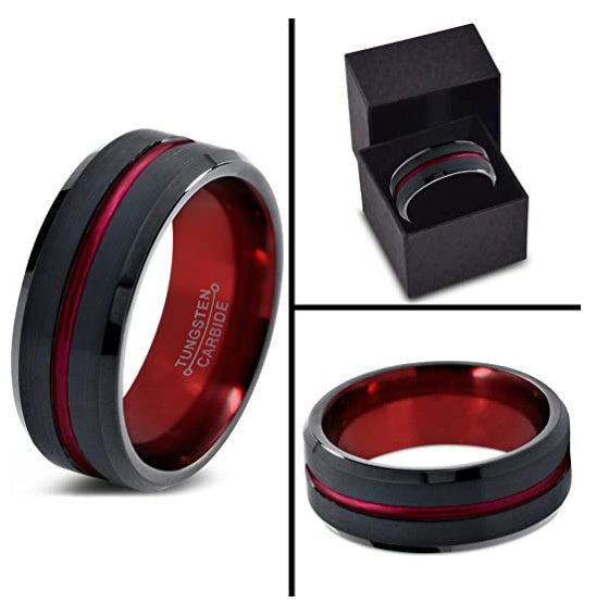 Men's Titanium Steel Brushed Polished Ring