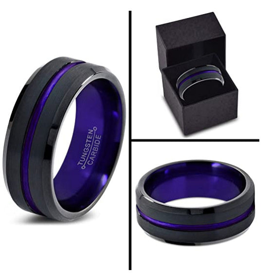 Men's Titanium Steel Brushed Polished Ring