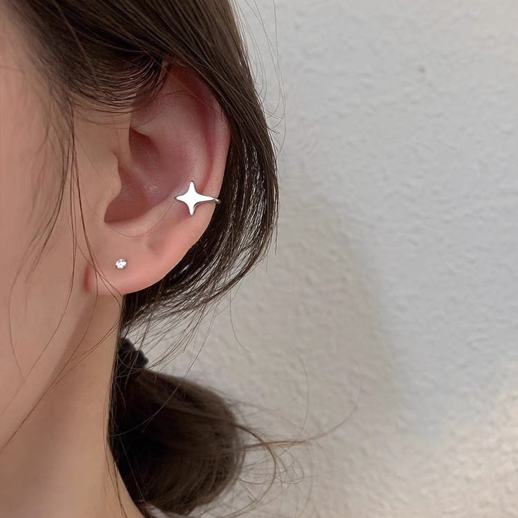 Minimalist Cold Wind Star Awn Metal Ear Bone Clip Female