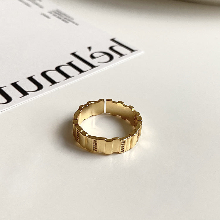 Zircon Rectangular Block Splicing Ring