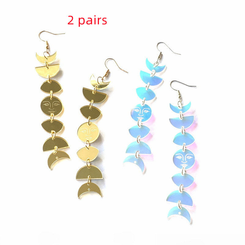 Facial Curved Crescent Tassel Ear Line
