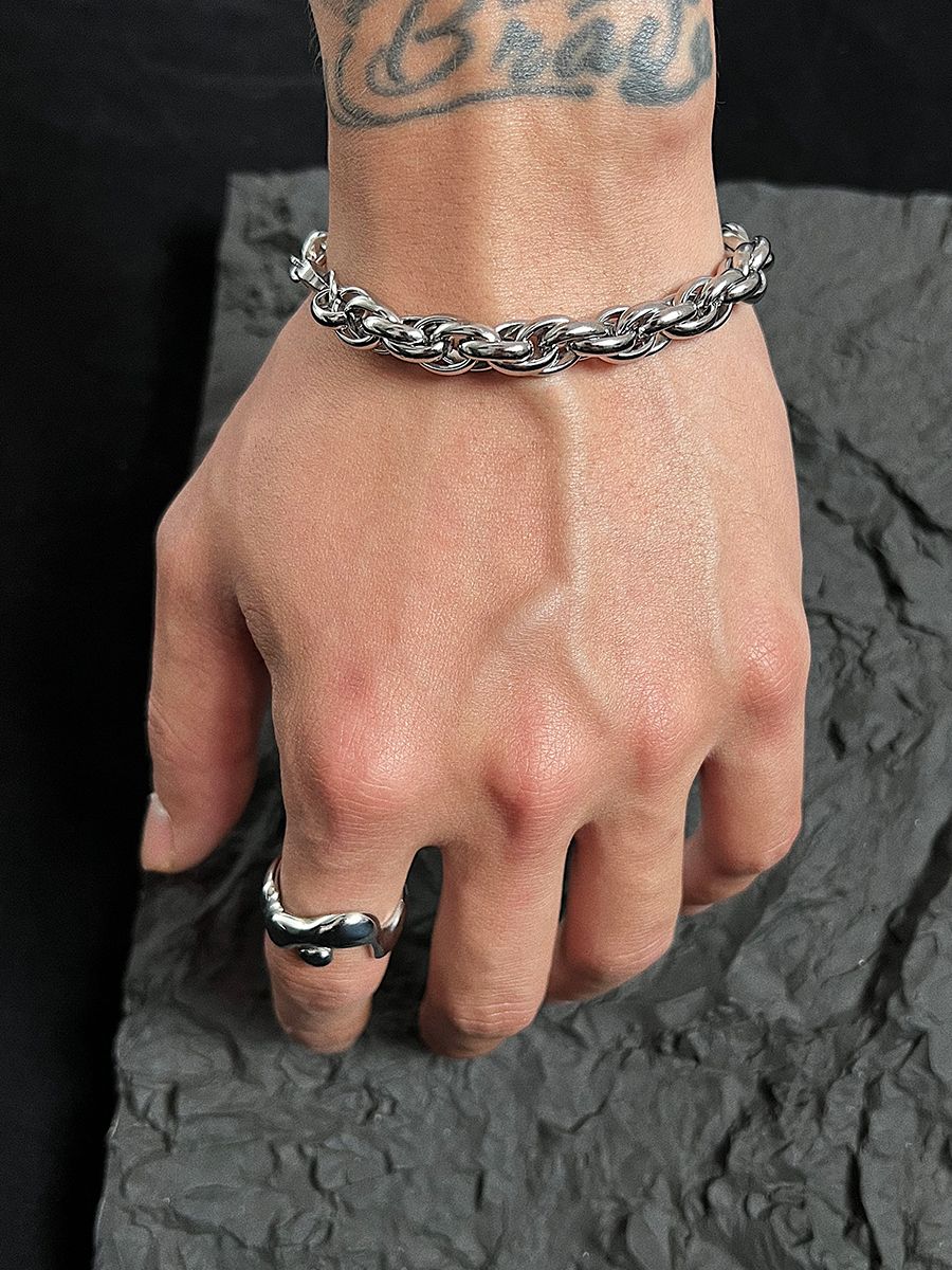 Titanium Steel Non-fading Silver Bracelet