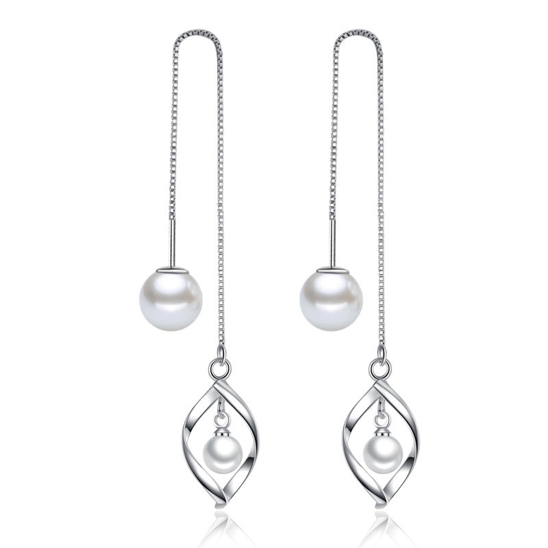 Women's Tassel Pearl Earrings