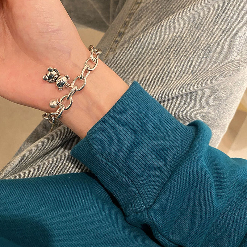 Bracelet Female Hand Jewelry Bear Bracelet Alloy Metal