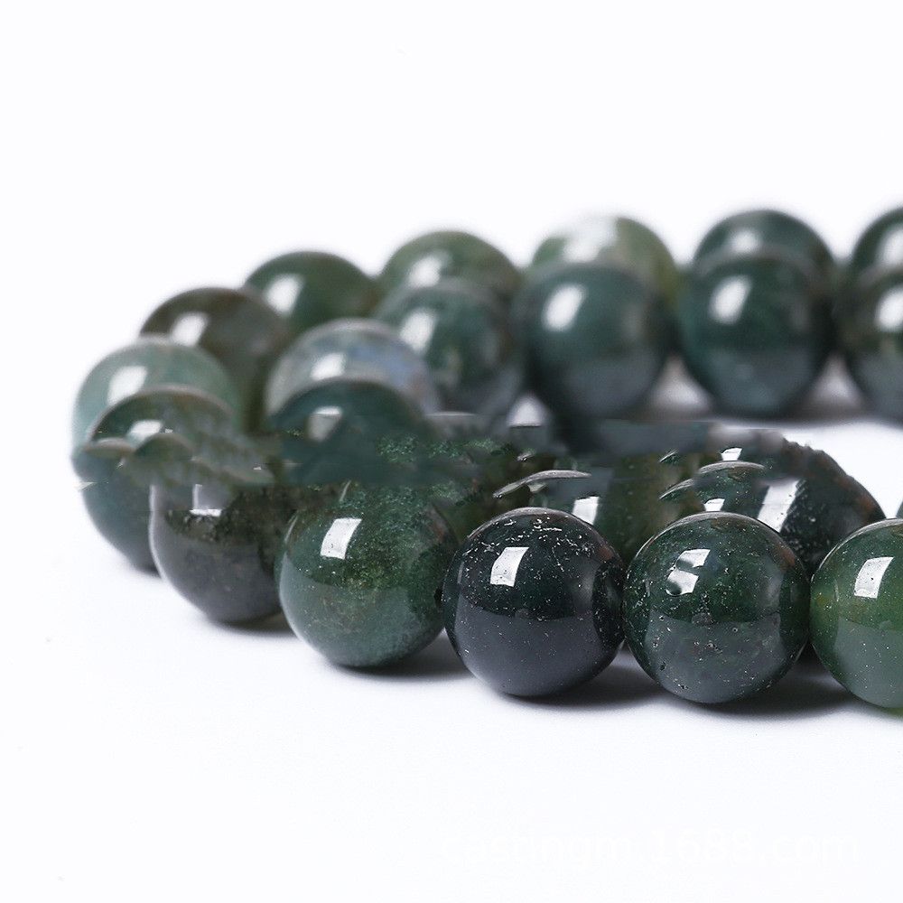 5A Water Plants Agate Bracelet Semi-finished Products Wholesale Aquatic Plants Marine Agate Loose Beads