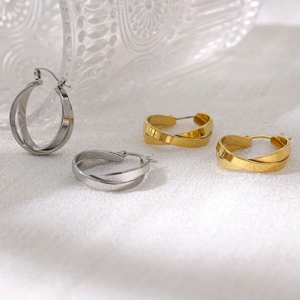 Fashion Double Ring Earring Female Ornament