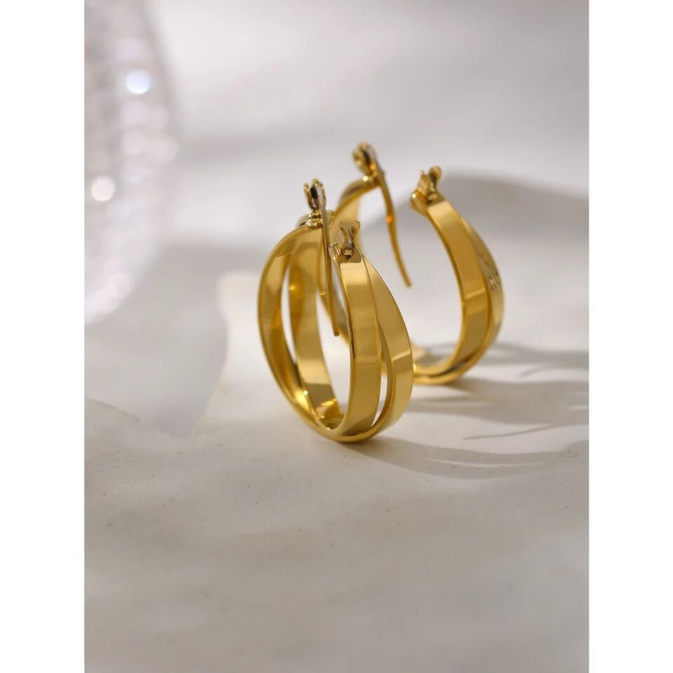Fashion Double Ring Earring Female Ornament