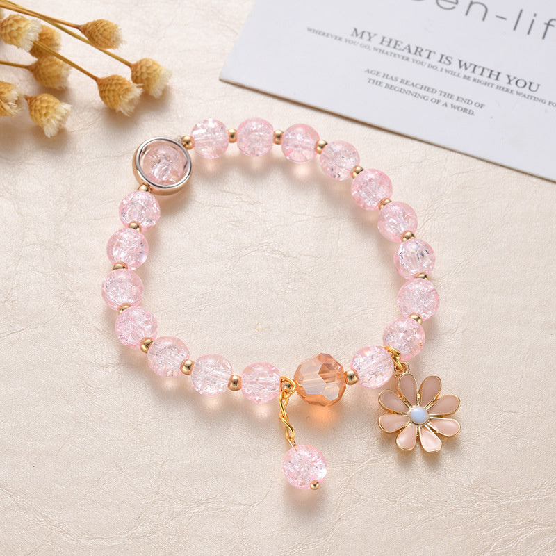 Women's Fashion Imitation Jade Cracked Crystal Bracelet