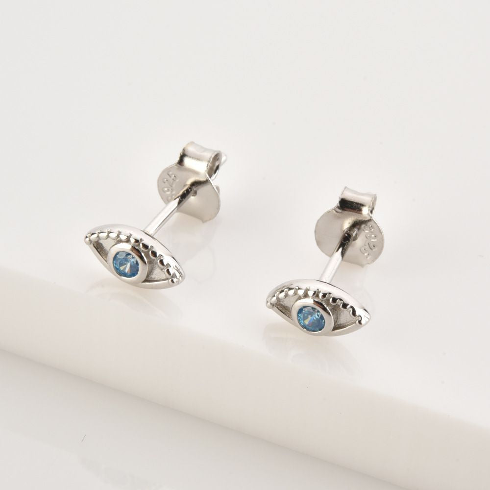 Women's S925 Silver Devil's Eye Earrings