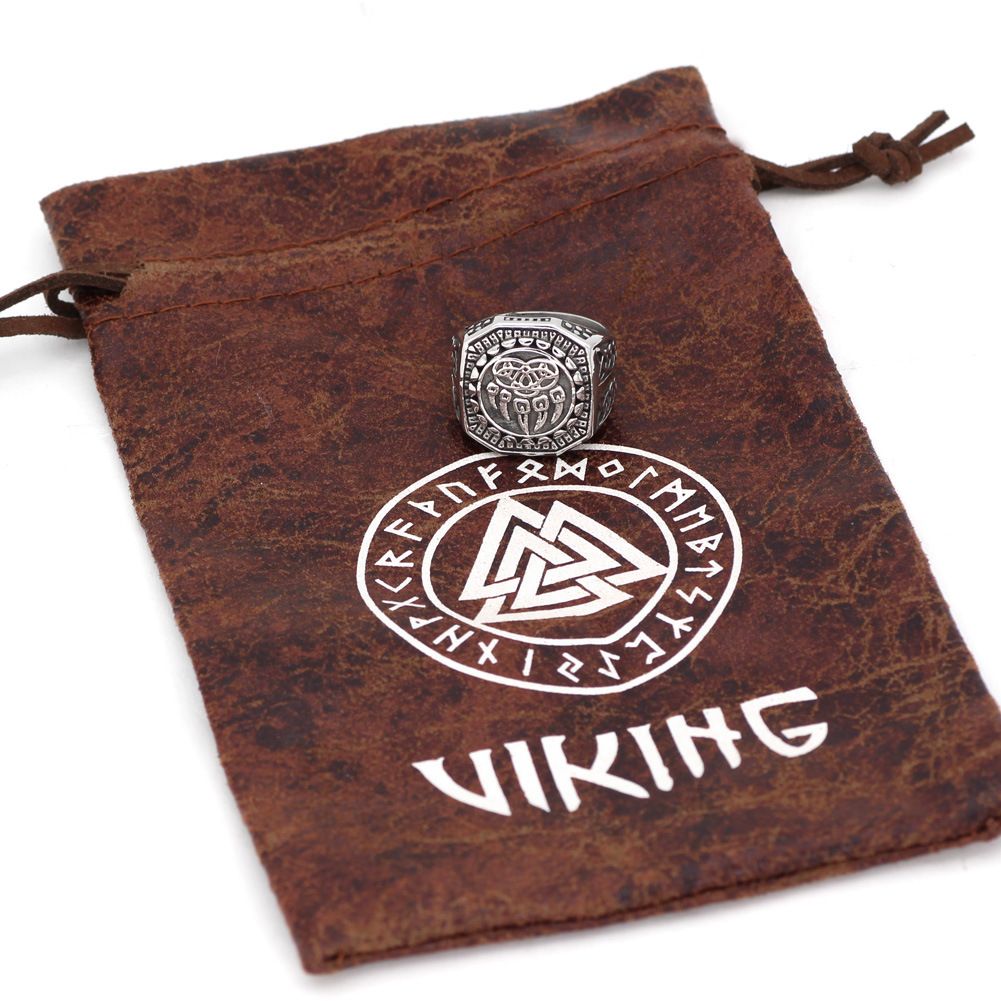 Beowulf Regalia Handcrafted Stainless Steel Veles Signet Ring