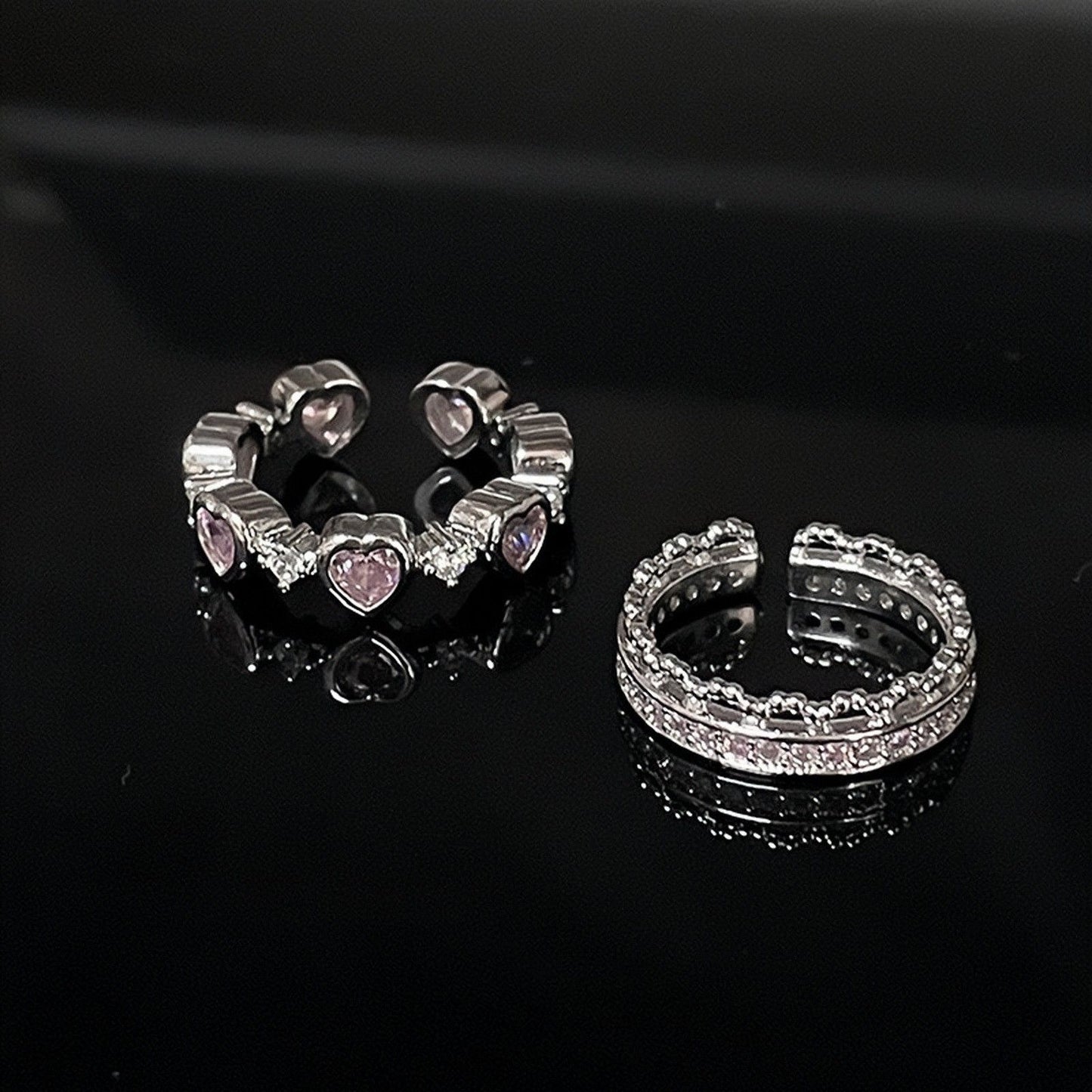 Love Ring Female Retro Cold Wind