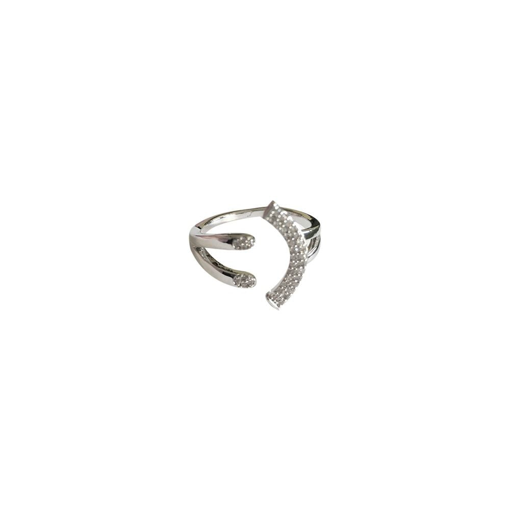 Small Fashion Personality Silver Letter Ring Female