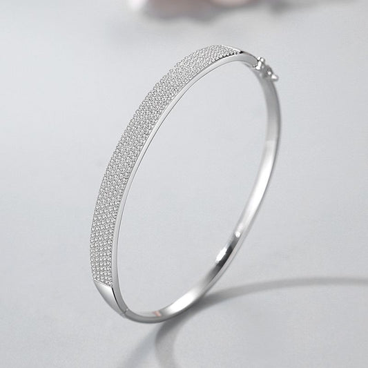 Women's Temperament Full Of Stars With Diamonds Sterling Silver Bracelet