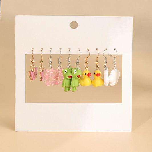Butterfly Cloud Duck Earring Set