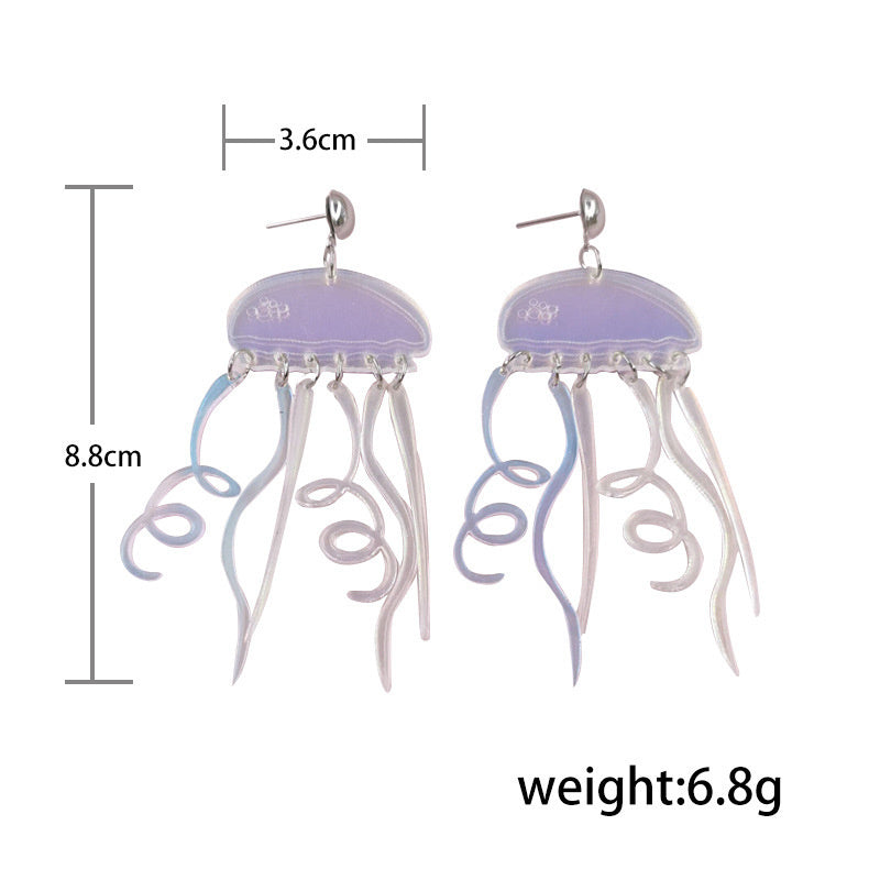 Colorful Jellyfish Premium Sense Ins Style Earrings