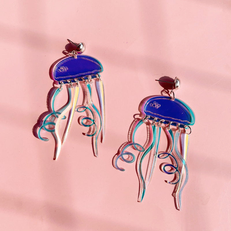 Colorful Jellyfish Premium Sense Ins Style Earrings