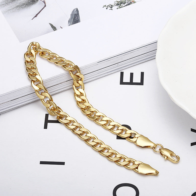European And American Men's Gold Bracelet