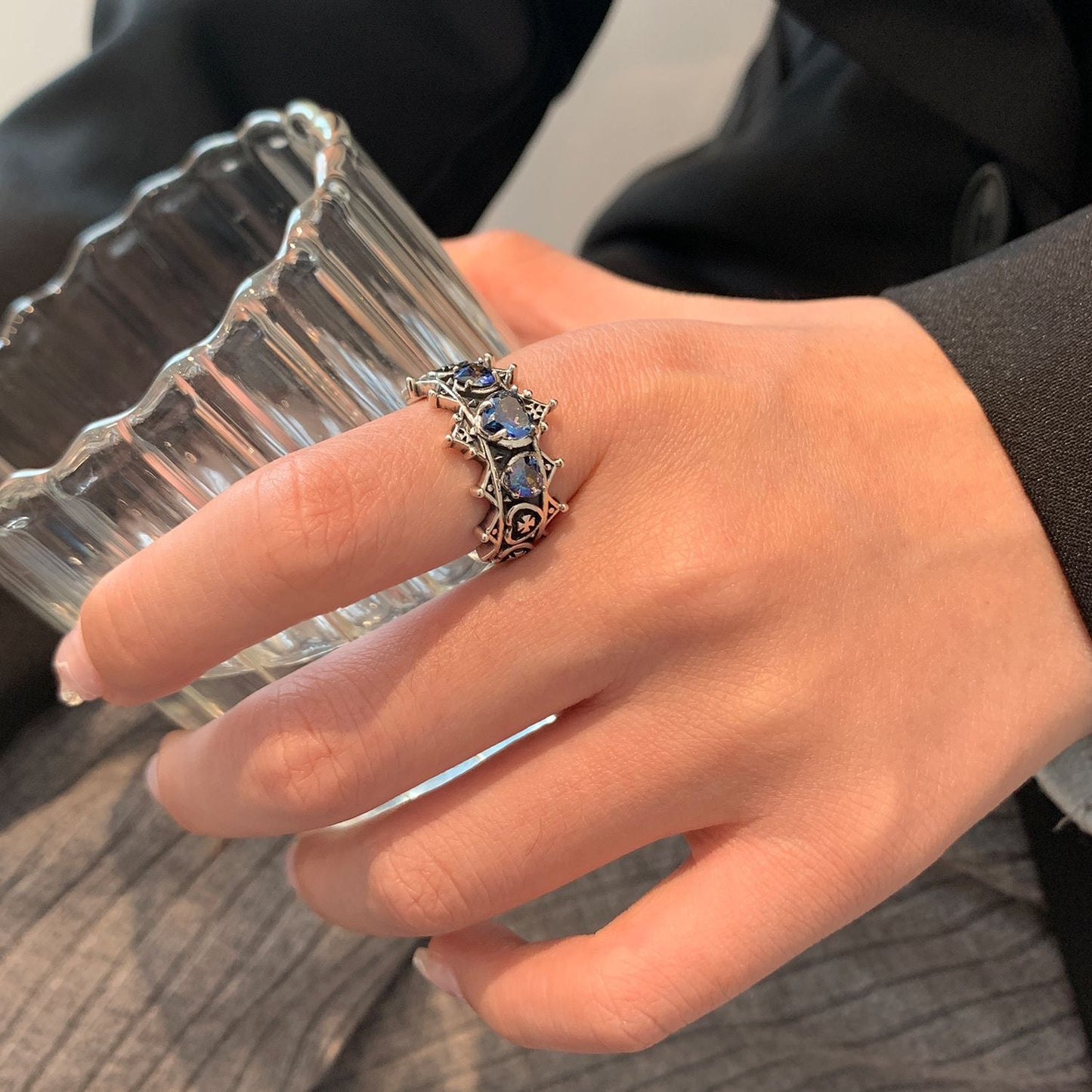 Cross Love Zircon Ring Female