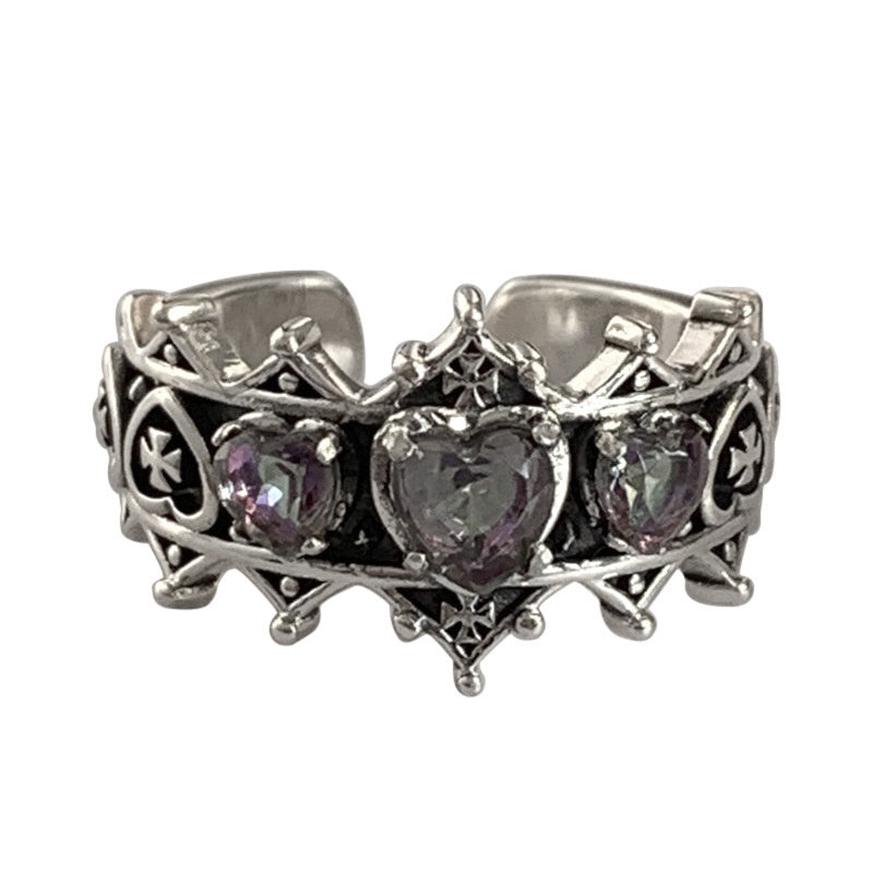 Cross Love Zircon Ring Female