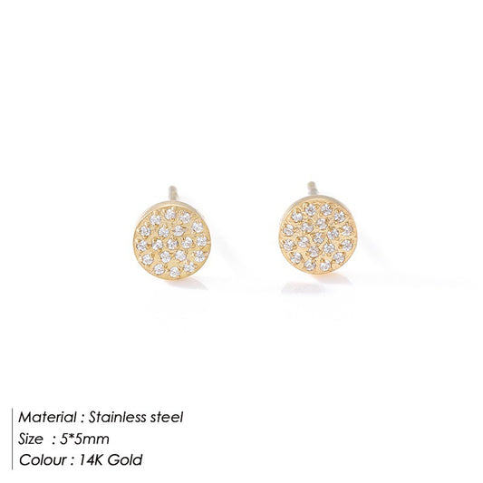Women's Simple Stainless Steel Small Earrings