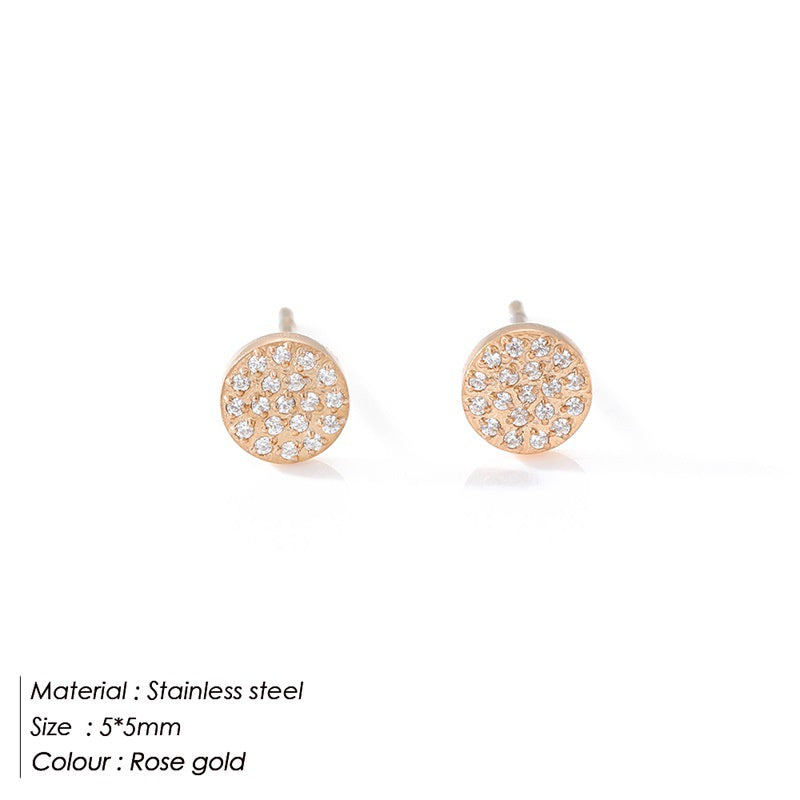 Women's Simple Stainless Steel Small Earrings