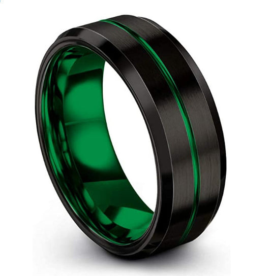 Men's Titanium Steel Brushed Polished Ring