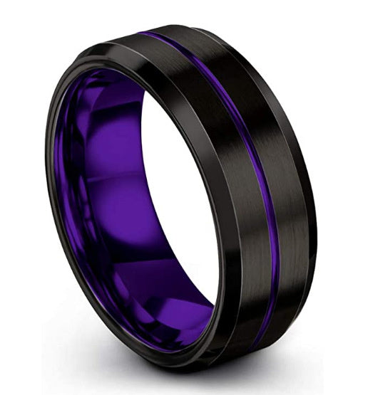 Men's Titanium Steel Brushed Polished Ring