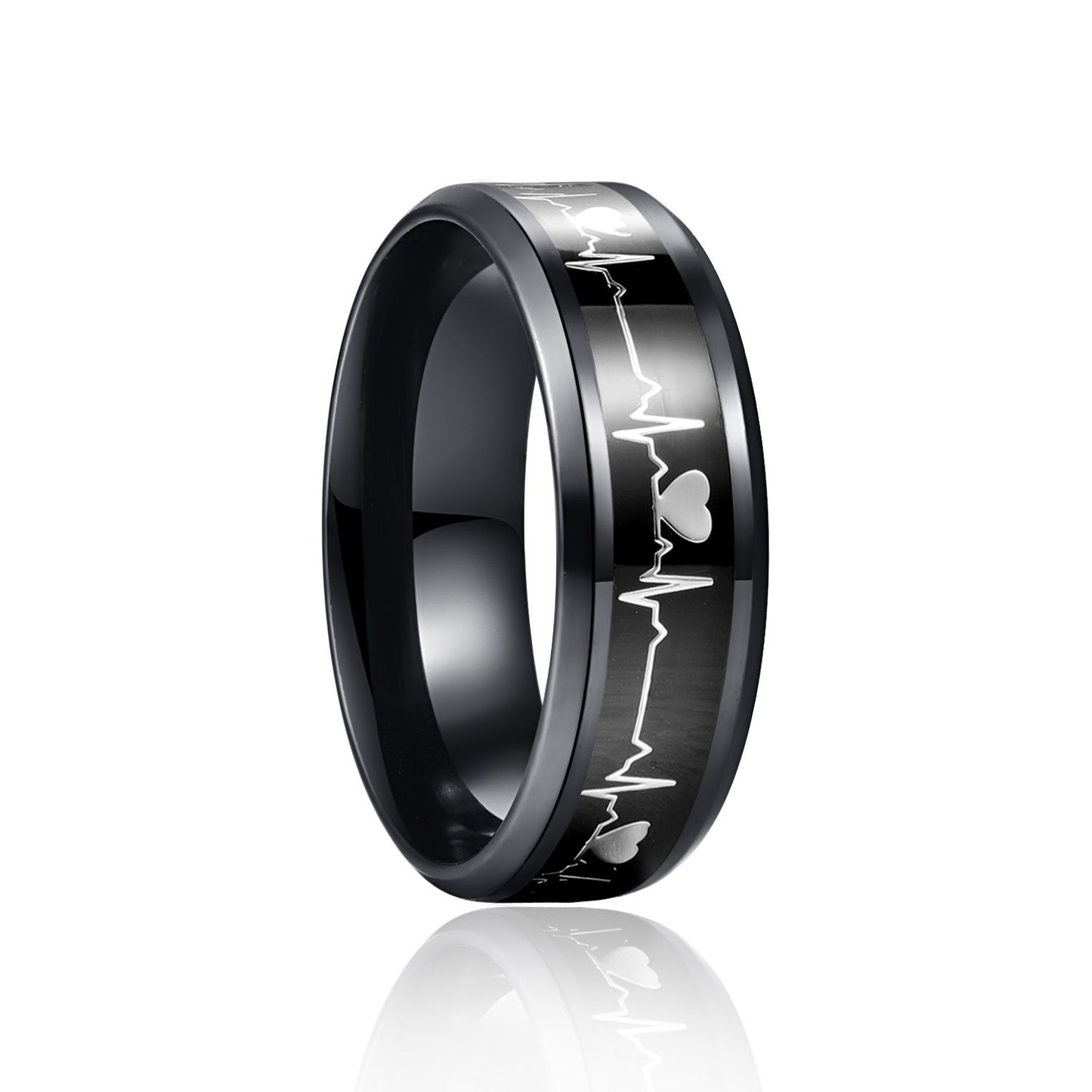 Heartbeat Metal Sheet Glue Drop Ring