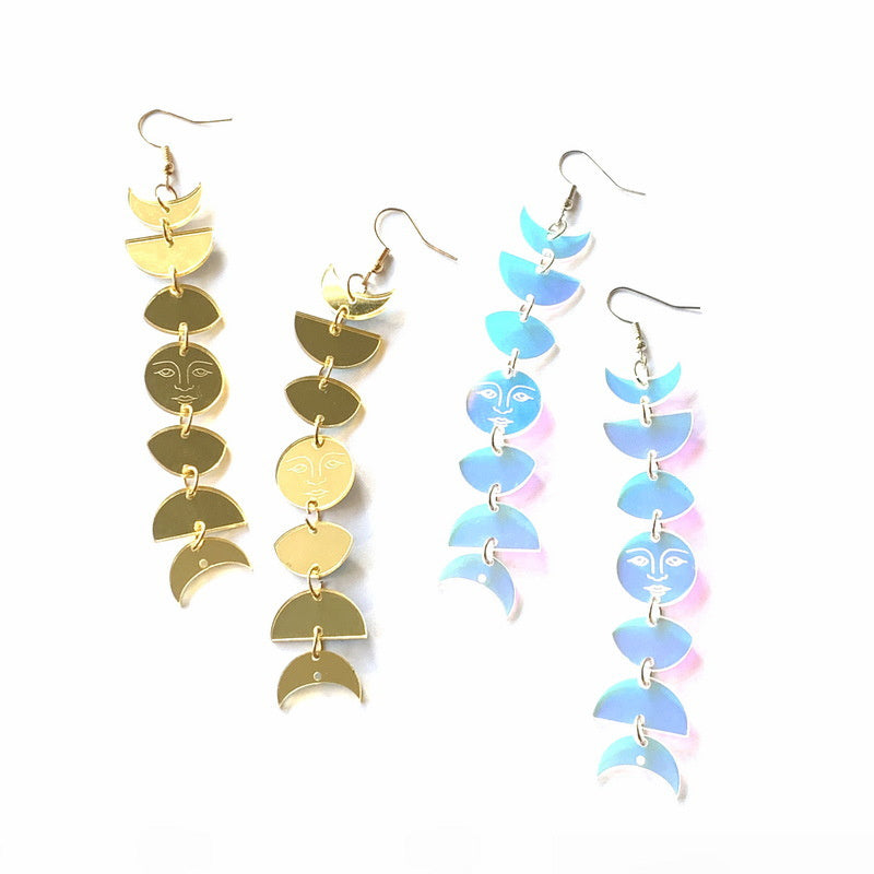Facial Curved Crescent Tassel Ear Line