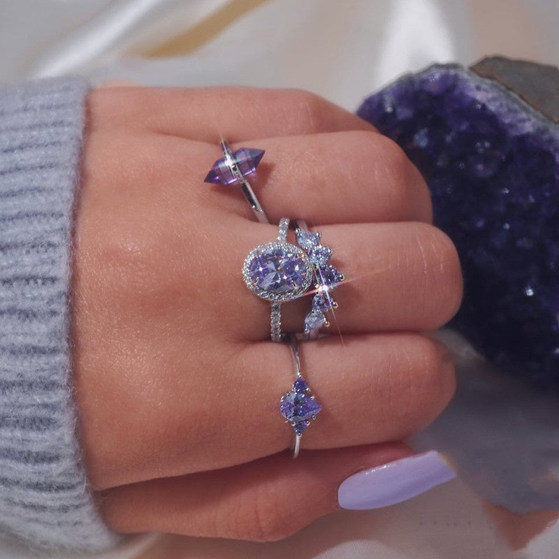 Women's Diamond Diamond Crystal Ring