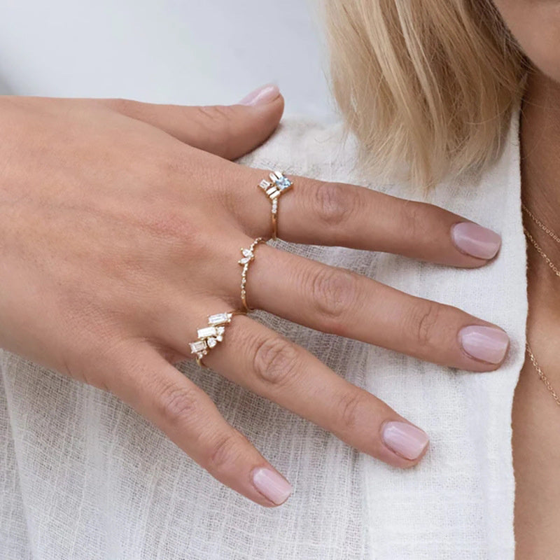 Women's Diamond Diamond Crystal Ring