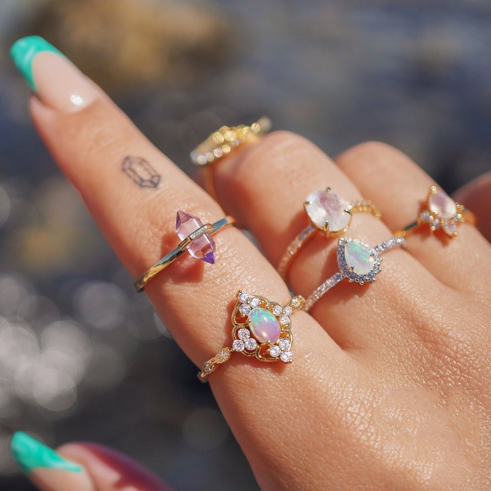 Women's Diamond Diamond Crystal Ring