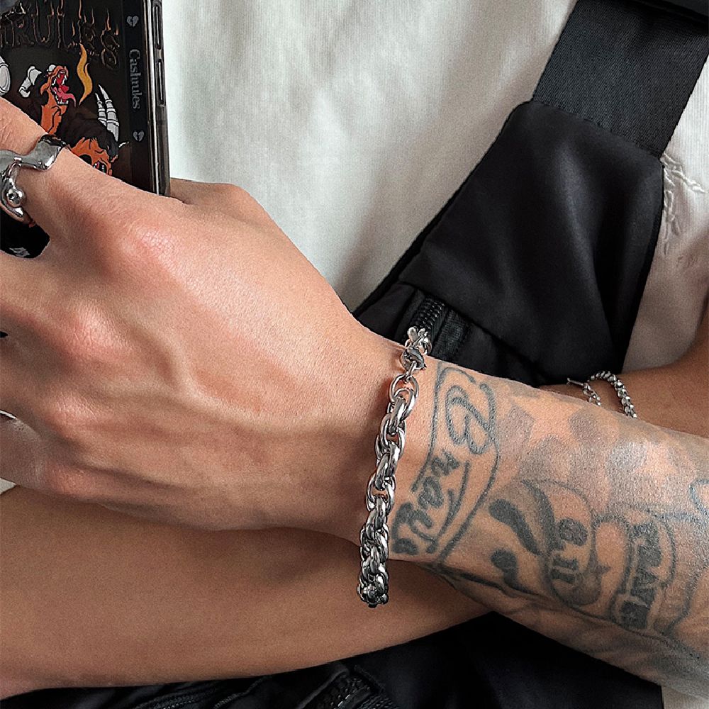 Titanium Steel Non-fading Silver Bracelet