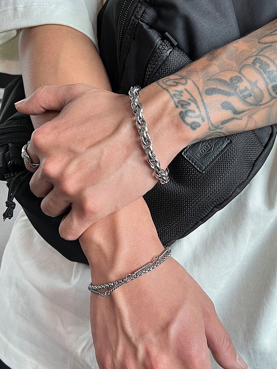 Titanium Steel Non-fading Silver Bracelet