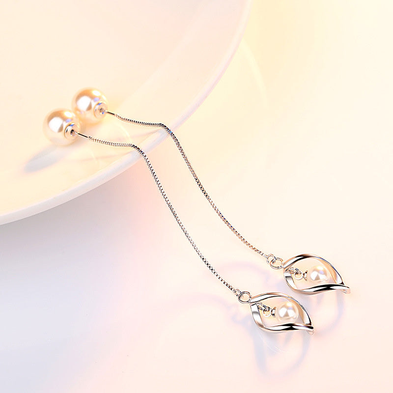 Women's Tassel Pearl Earrings