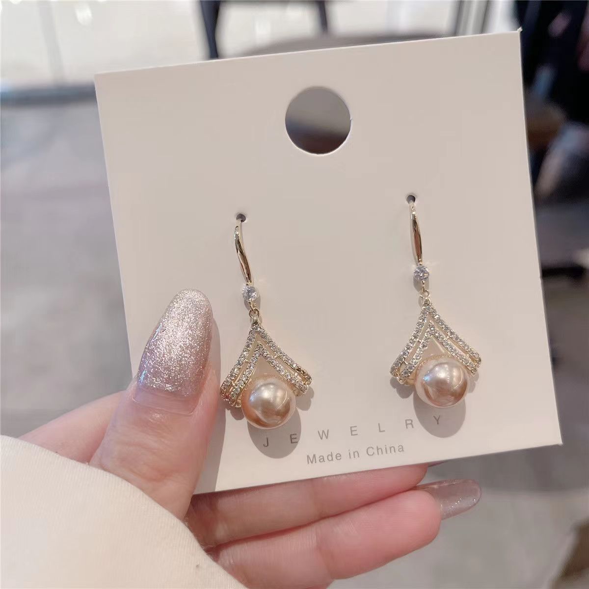 925 Silver Needle Fashion Simple Small Premium Pearl Earrings
