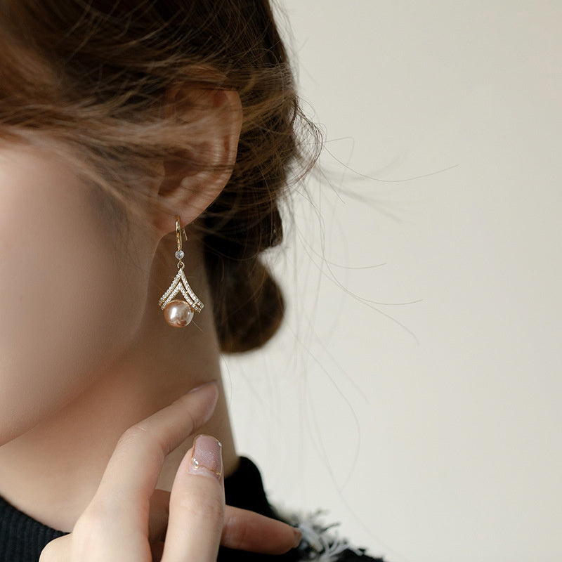 925 Silver Needle Fashion Simple Small Premium Pearl Earrings