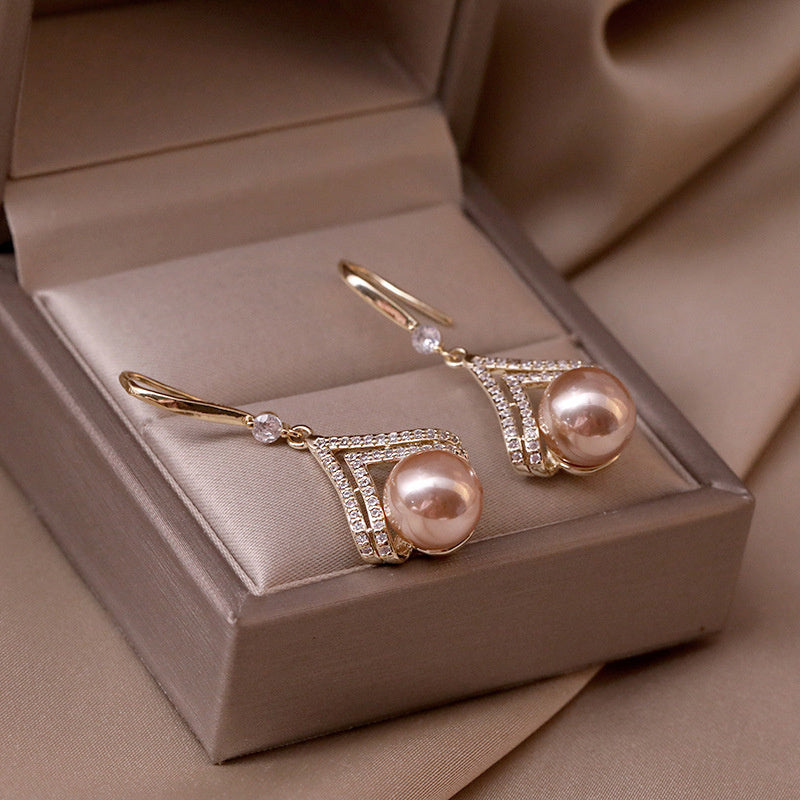 925 Silver Needle Fashion Simple Small Premium Pearl Earrings