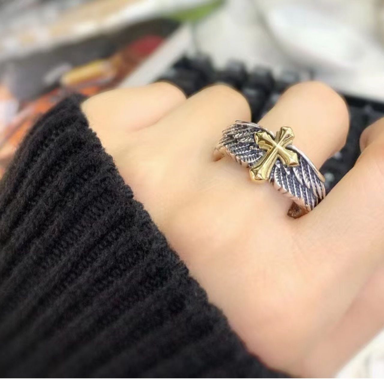 Men's Hip Hop Style Trendy Retro Temperament Ring