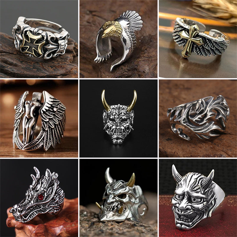 Men's Hip Hop Style Trendy Retro Temperament Ring