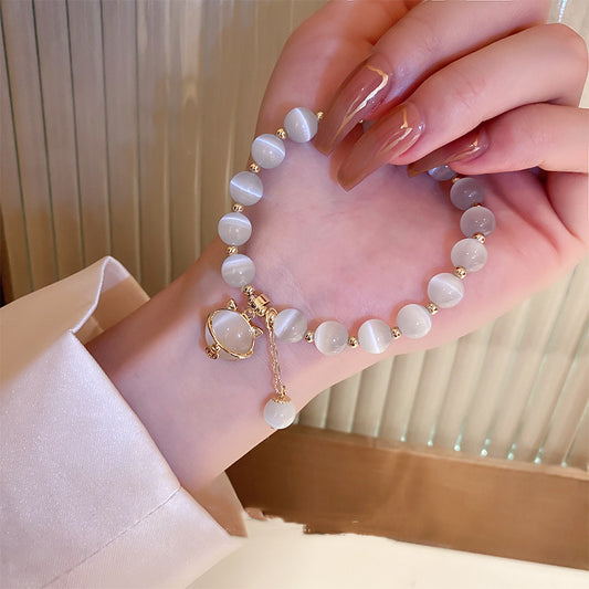 Women's Fashion Fortune Cat Beaded Bracelet