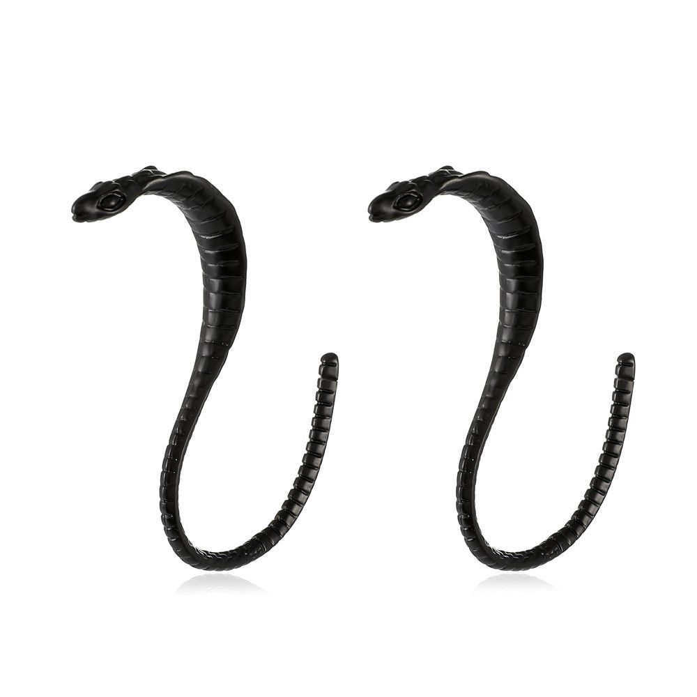 Antique Metal Snake-shaped Earrings In Europe And America