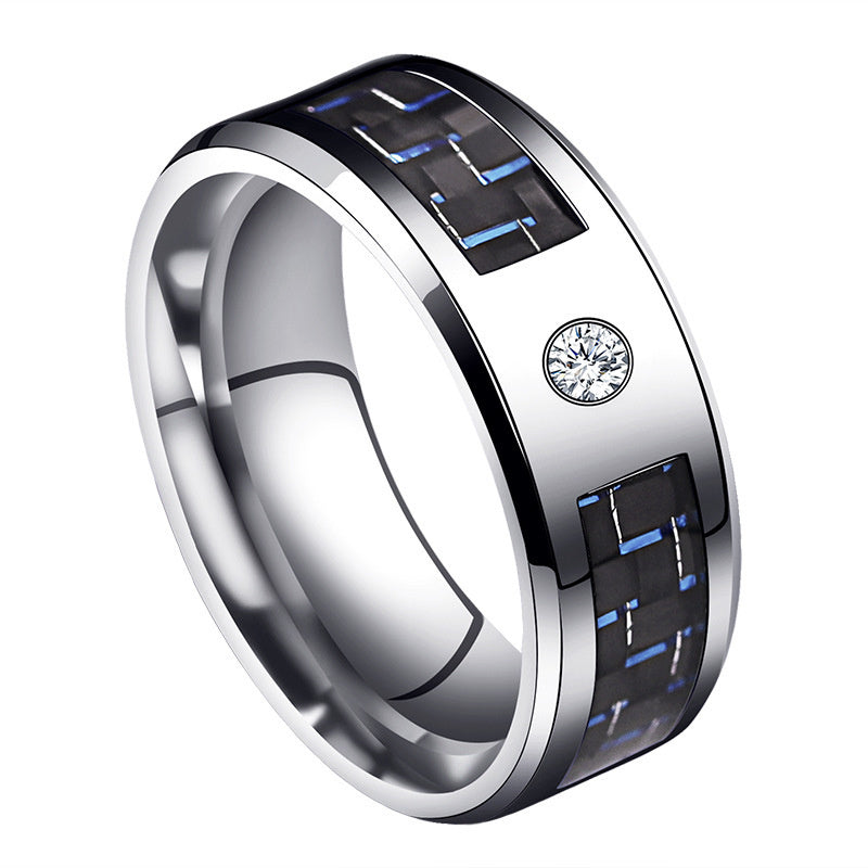 New Titanium Steel Carbon Fiber Ring